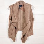 BCBGMAXAZRIA Fabian Raw Edge Faux Suede Vest Grey Dusk EUC, Small, MSRP $200 Photo 6