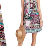 Anthropologie By Amelia Italy Amalfi Coast Print Shift Dress Size Small Photo 0