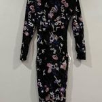 Dress the Population Emery Floral Sequin Long Sleeve Midi Dress Lavender Multi Photo 0