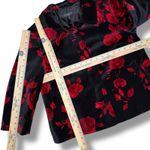 Talbots  NWT $159 Black Red Velvet Rose Floral Jacket Blazer Top Size 10 P Photo 6