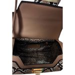 Tan and Black Animal Print Snake Print Crossbody Bag Photo 2