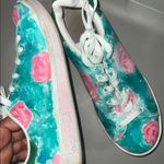 Adidas Sz 7 Stain Smith Hand-Painted Floral Sneakers Photo 4