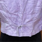 White House | Black Market  Open Front Linen Blend Moto Jacket‎ Blazer Lilac Size 6 Photo 11