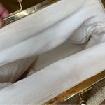Vintage 1960s Beaded Kisslock Laura Brand Evening Bag Top Handle Ivory Clutch Photo 3