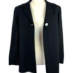 Akris Womens Size 4 Single Button Blazer Jacket Suit Black 100% Virgin Wool Job Photo 8