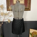Abercrombie & Fitch NWT Faux Leather Black Wrap Skirt - Sz S ππ Photo 2