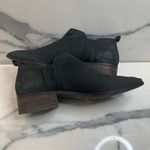 Lucky Brand  Womens Black Leather Block Heel Gerrilyn Ankle Boot Sz 10 Minimalist Photo 4