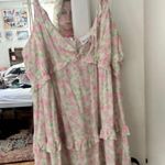 Sky To Moon Pink And Green Floral Dress Size L Photo 0