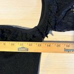 Mystic VTG Metallic Black Bodycon Dress Off Shoulder Lace Fairy Goth Whimsical Witchy S Photo 12