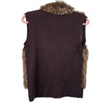 Y2K Faux Fur Sweater Vest Brown Bratz Style Vest Size L Photo 2