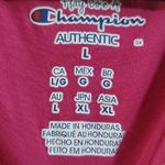 Champion  Authentic Magenta Hot Pink Zipper Hoodie Sweatshirt SZ Large GUC #7976 Photo 4
