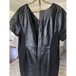 Jessica London Mini Dress Faux Leather Panel Modern Party Gala Event Summer Luxe Photo 7