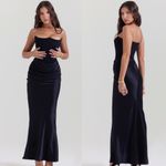 House Of CB  XS D-DD‎ Persephone’ Black Strapless Corset Maxi Dress NWOT Photo 10