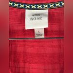 Knox Rose L Red Dress Tiered Cap Sleeves Tassel Tie Closure Pullover Boho Photo 6