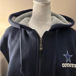 Cowboys Navy and Gray Full Zip Jacket Drawstring Hoodie Size M Size M Photo 9