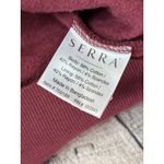 Serra  Hooded Burgundy Red Sweatshirt Dress LARGE Streetwear Casual Y2k Photo 8