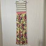 Egs California Women’s Sleeveless Floral Stripe Maxi Dress Yellow & Grey NWOT Photo 7
