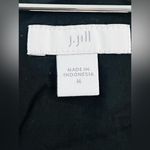 J. Jill Black White Mixed Print Plaid Print Midi Dress Size MED Photo 7