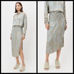 đź’•JOHN ELLIOTTđź’• Slip Skirt Midi Slim Fit ~ Thyme x Cement 0 XS NWT *FLAWED* Photo 5