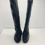 Donald J Pliner Devi Tall Black Knee High Riding Moto Biker Leather Boots 7.5M Black Size 7.5 Photo 5