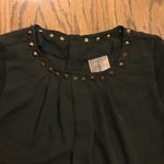 Moon Collection  Studded black blouse Size L Photo 2