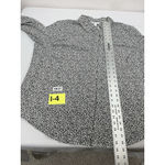 Nine West Womans Long Sleeve Blouse 1x black White Hidden Button Up Photo 6