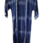 Soft Surroundings Soft‎ Surroundings Open Front Duster Size Small Petite SP Blue Striped Kimono Photo 0