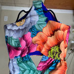 Mara Hoffman  floral one piece bathing suit "Flora" Halter size‎ S Photo 6