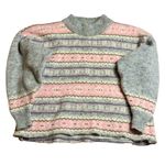 Jeffrey Rogers 1980’s100% Wool Cozy Pink/Gray Snowflake Christmas sweater S M Pink Size M Photo 0