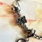 Silver tone bird flower peace owl charm bracelet Photo 5