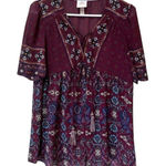 Knox Rose  Boho Floral Tunic Blouse Women’s Small Photo 0