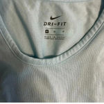 Nike  Just Do It Tank Top Size Medium Blue Swoosh Workout Loose Athlesiure Active Photo 2