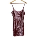 Forever 21 Mini Dress Womens L Pink Crushed Velvet Sleeveless Y2K 90s Coquette Photo 1