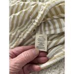 Max Studio  London Short Sleeve Drawstring Hem Stripe Top Khaki & White Size 2X Photo 2