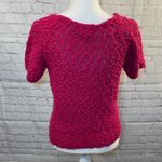 P GALLI ORIGINALS Sweater Vintage 80s Pink Nubby Texture Short Sleeve Photo 1