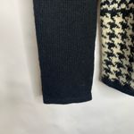 CRAZY HORSE  Black Cream Herringbone Sweater Patchwork Sz Small Photo 7