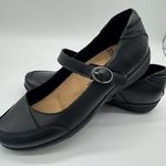Taos Women Shoe Bravo Size 8.5 Black Mary Jane Leather Flat Cap Toe Photo 5