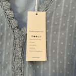 Dokotoo Blue Lace Trim Blouse Large NWT – Boho Romantic Top Gray Photo 8