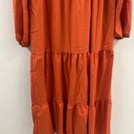 SheIn  M Burnt Orange Long Sleeve Prairie Maxie Dress Photo 1