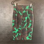Milly  Green‎ Floral Print Skirt Size 4 Photo 1