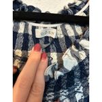 DÔEN Whisper Dress Blue White Gingham Embroidered Midi Dress Size M Photo 3