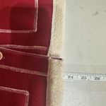 Gap Vintage Y2K  Womens Faux Shearling Red Fleece Vest Large Layering Button Down Photo 5