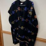 Iperico Flower Knit Shawl Wool Cardigan Made In Italy one size fits most Black Size L Photo 4