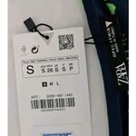 ZARA  Asymmetrical green  Blue Crop Top One Shoulder size S Nwt Tropical Festival Photo 2