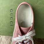 Gucci Pink GG Supreme Low Top Sneakers Size 38 EU / 8 US With Box & Dust Bag Photo 3
