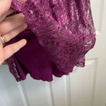 B Darlin Y2K Vintage Lace Floral Netting Halter Party Cranberry Dress 5 to 6 Juni… Photo 6