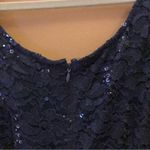 Alex Evenings Alex Evening Lace Sequin Cocktail Midi Dress Navy blue Size 8‎ Photo 8