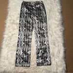 I am gia I.AM.GIA Slater Snake Print Zip-Front Pant Silver Black M Photo 3