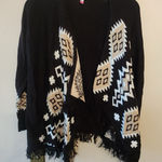 No Boundaries  black and white knitted sweater cardigan size womens xs Photo 0