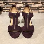 Michael Kors Michael Women's Berkley T-Strap Platform Sandals Size 8M Color Plum Photo 3